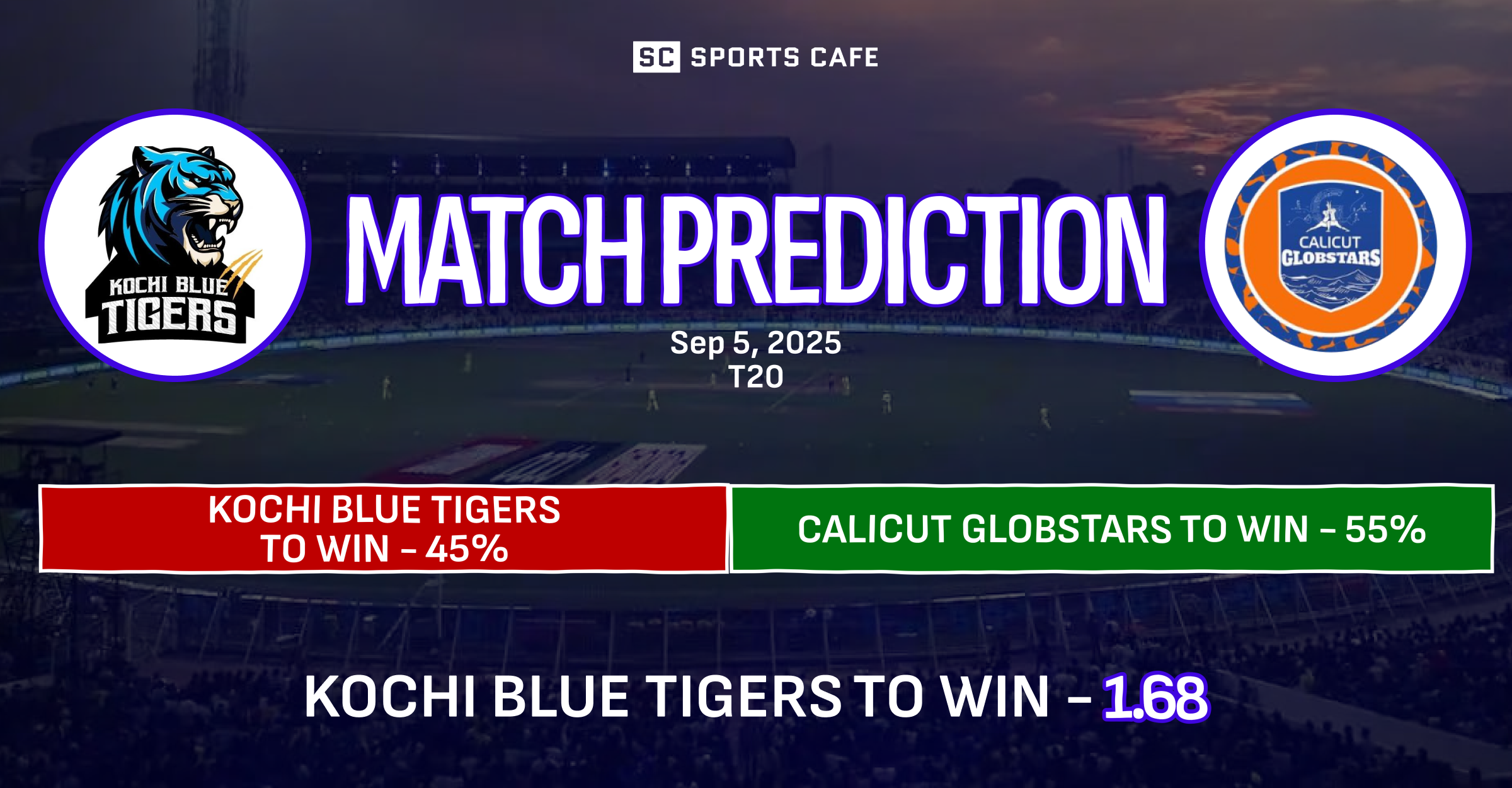 Kochi Blue Tigers vs Calicut Globstars